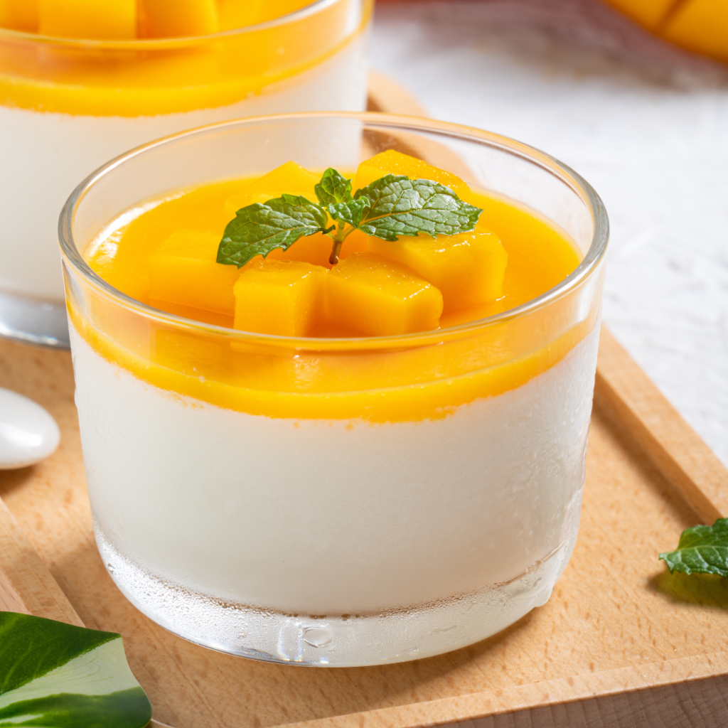 Mango Cream Dessert, Tropical Mango Pudding, Italian Mango Dessert, Creamy Mango Delight