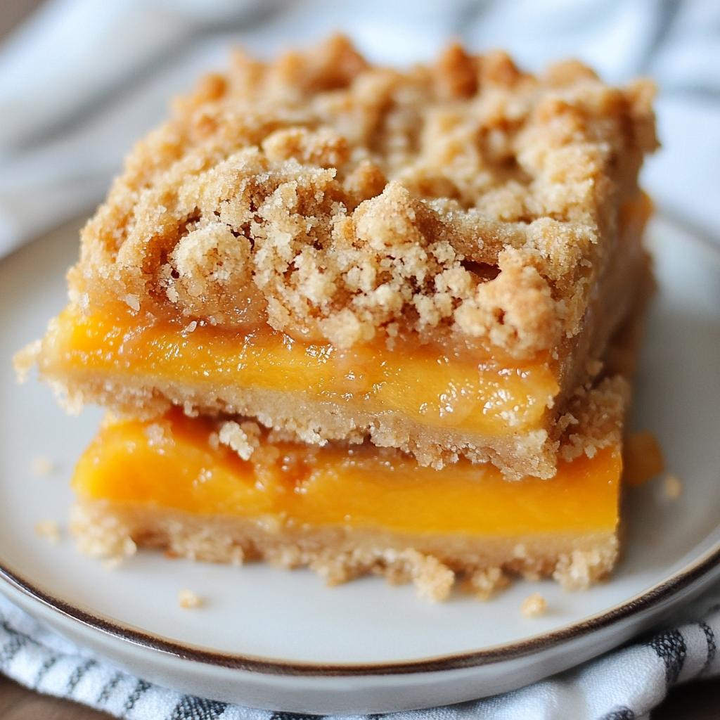 Delicious Peach Crumb Bars Recipe (Easy Summer Dessert)