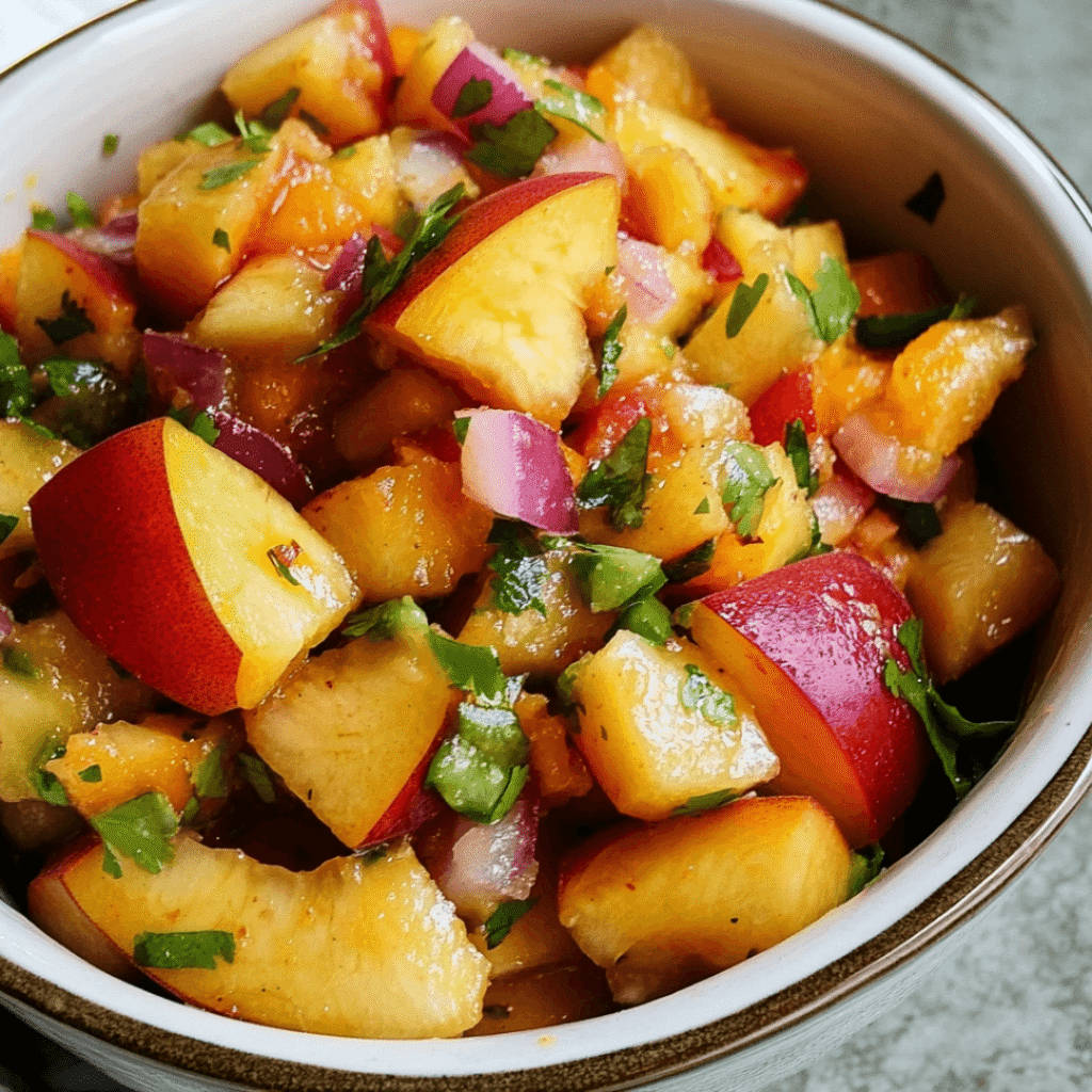 Fresh peach salsa