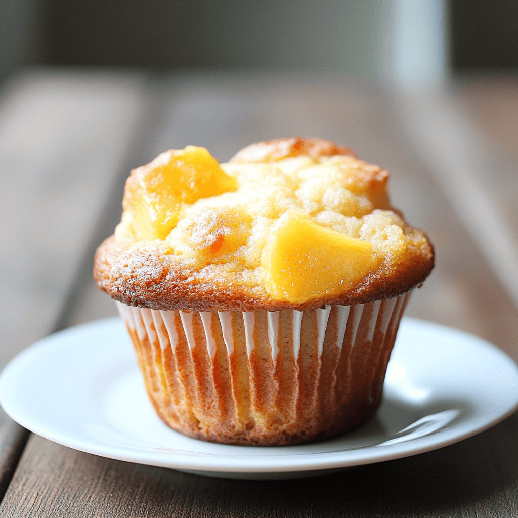 BEST Peach Muffins