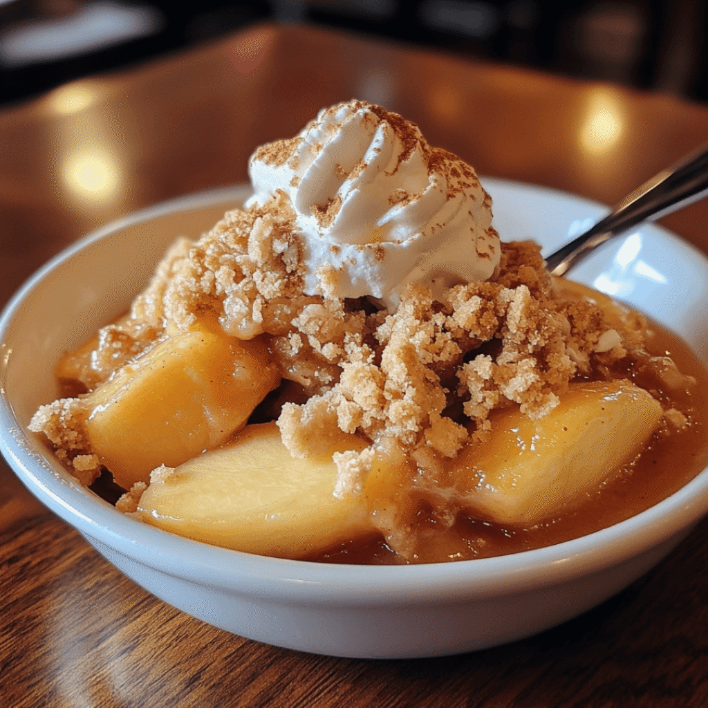 Peach crisp with fresh peaches