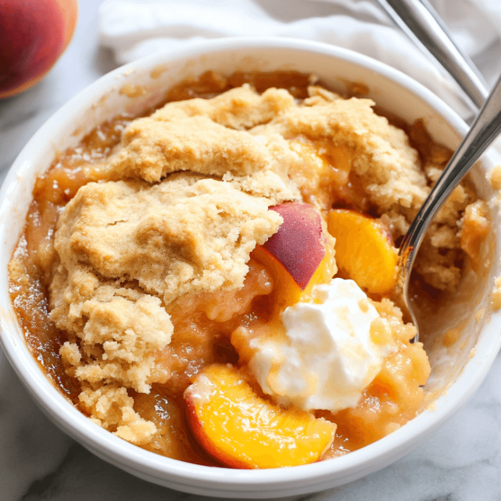 Easy peach cobbler recipe 4 ingredients