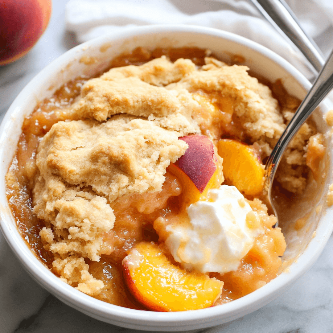 Easy peach cobbler recipe 4 ingredients