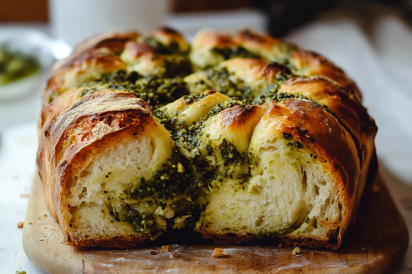 The Best Ever Pesto Pull Apart Bread